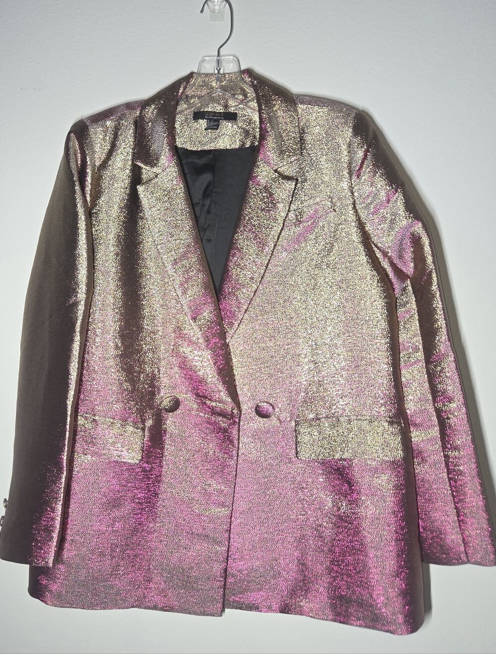 Forever 21 Metallic Pink Gold Blazer